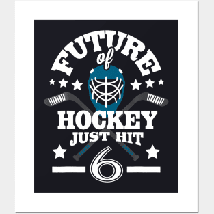 Hockey For Kids Mask Sticks 6Th Birthday Posters and Art